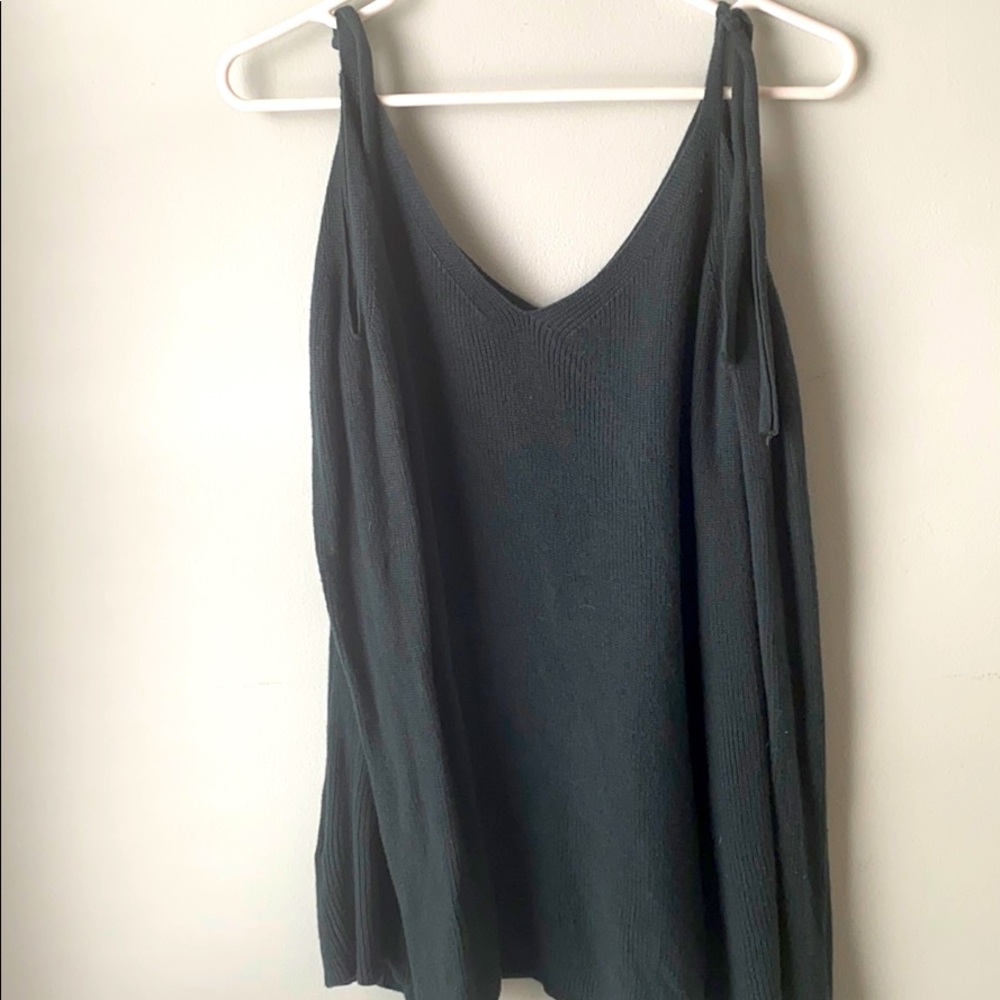 Hunter Green off the shoulder Sweater
